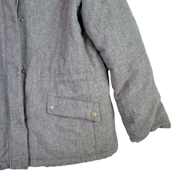 Talbots Women's 80% Wool Light Grey Cinch Waist Lined Coat/Jacket Size 1X - Picture 4 of 14